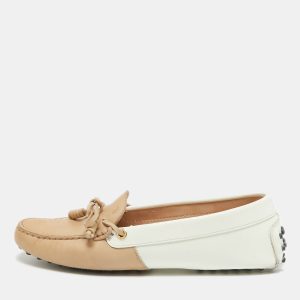 Tod's Brown/White Patent and Nubuck Slip On Loafers Size 37.5, Loafers & Slip-Ons - Luxury Closet catalog