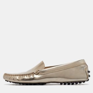 Tod's Metallic Leather Slip On Loafers Size 37, Loafers & Slip-Ons - Luxury Closet catalog
