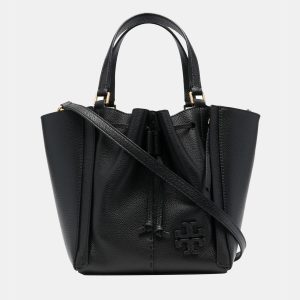 Tory Burch Black - Leather - Bucket Crossbody Bag, Handbags - Luxury Closet catalog