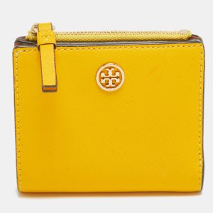 Tory Burch Mustard Leather Mini Robinson Wallet, Wallets & Money Clips - Luxury Closet catalog