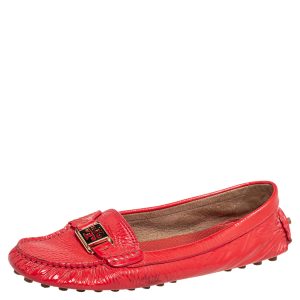 Tory Burch Red Crinkled Patent Leather Driving Loafers Size 40, Loafers & Slip-Ons - Luxury Closet catalog
