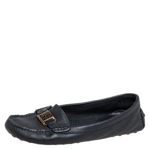 Tory Burch Navy Blue Grained Leather Driving Loafers Size 40, Loafers & Slip-Ons - Luxury Closet catalog