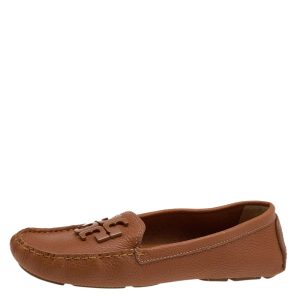 Tory Burch Brown Leather Slip On Loafers Size 38.5, Loafers & Slip-Ons - Luxury Closet catalog