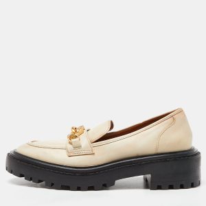 Tory Burch Beige Leather Platform Loafers Size 36.5, Loafers & Slip-Ons - Luxury Closet catalog