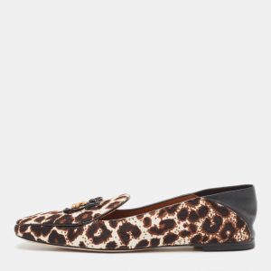 Tory Burch Tricolor Animal Print Calf Hair and Leather Tory Charm Loafers Size 37.5, Loafers & Slip-Ons - Luxury Closet catalog