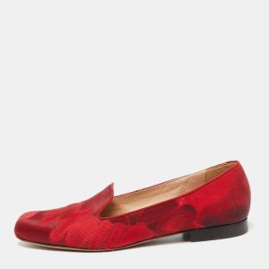 Valentino Red Satin Embroidered Smoking Slippers Size 40, Loafers & Slip-Ons - Luxury Closet catalog