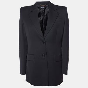 Versace Black Virgin Wool Button Front Blazer S, Coats & Jackets - Luxury Closet catalog