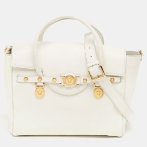 Versace White Leather Large Medusa Medallion Tote, Tote Handbags - Luxury Closet catalog