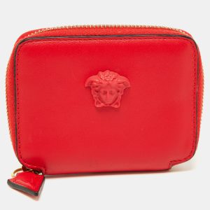 Versace Red Leather Medusa Zip Coin Purse, Wallets & Money Clips - Luxury Closet catalog
