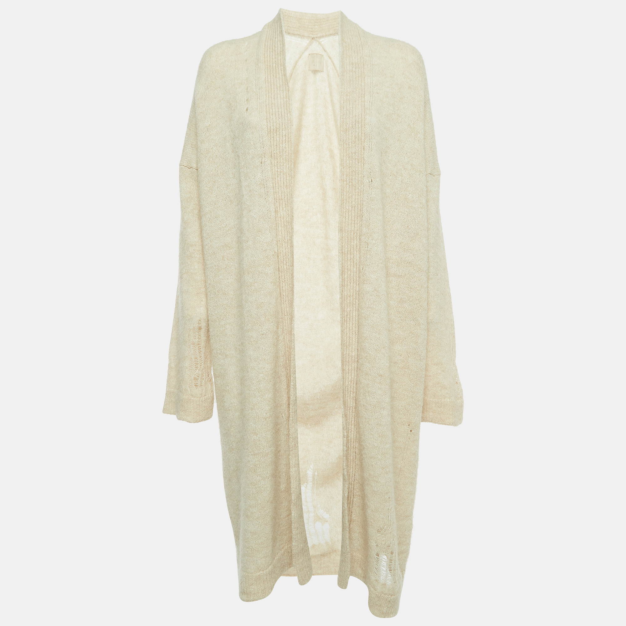 Zadig & Voltaire Beige Distressed Knit Open Cardigan M/L, Sweaters & Cardigans - Luxury Closet catalog