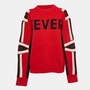 Zadig & Voltaire Red Patterned Wool Knit Round Neck Sweater M, Sweaters & Cardigans - Luxury Closet catalog