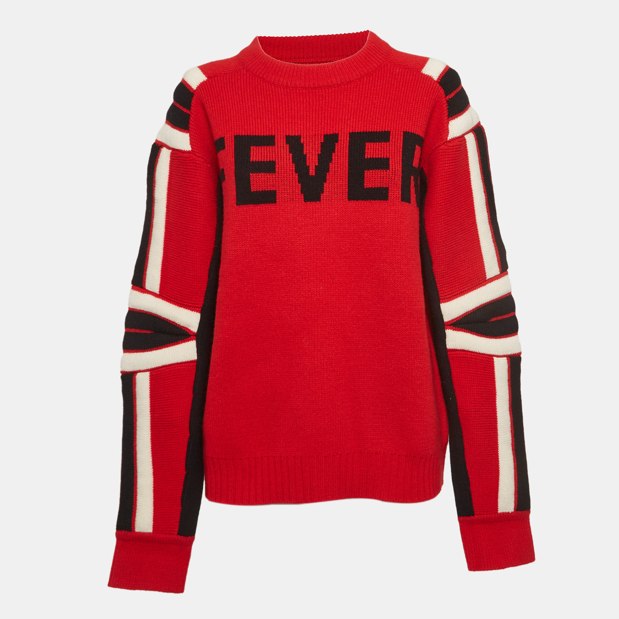 Zadig & Voltaire Red Patterned Wool Knit Round Neck Sweater M, Sweaters & Cardigans - Luxury Closet catalog