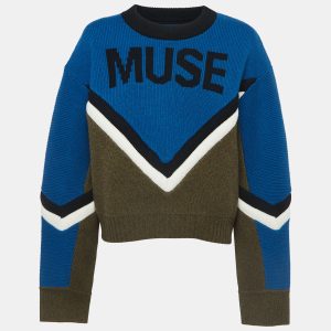 Zadig & Voltaire Multicolor Patterned Wool Round Neck Sweater L, Sweaters & Cardigans - Luxury Closet catalog