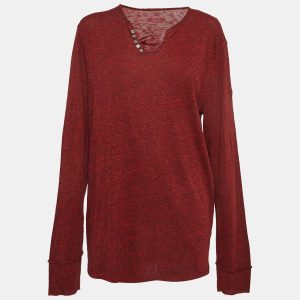 Zadig & Voltaire Red Cotton Blend Long Sleeve T-Shirt XL, Shirts & Tops - Luxury Closet catalog