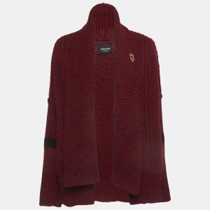 Zadig & Voltaire Burgundy Wool Knit Open Front Cardigan M/L, Sweaters & Cardigans - Luxury Closet catalog