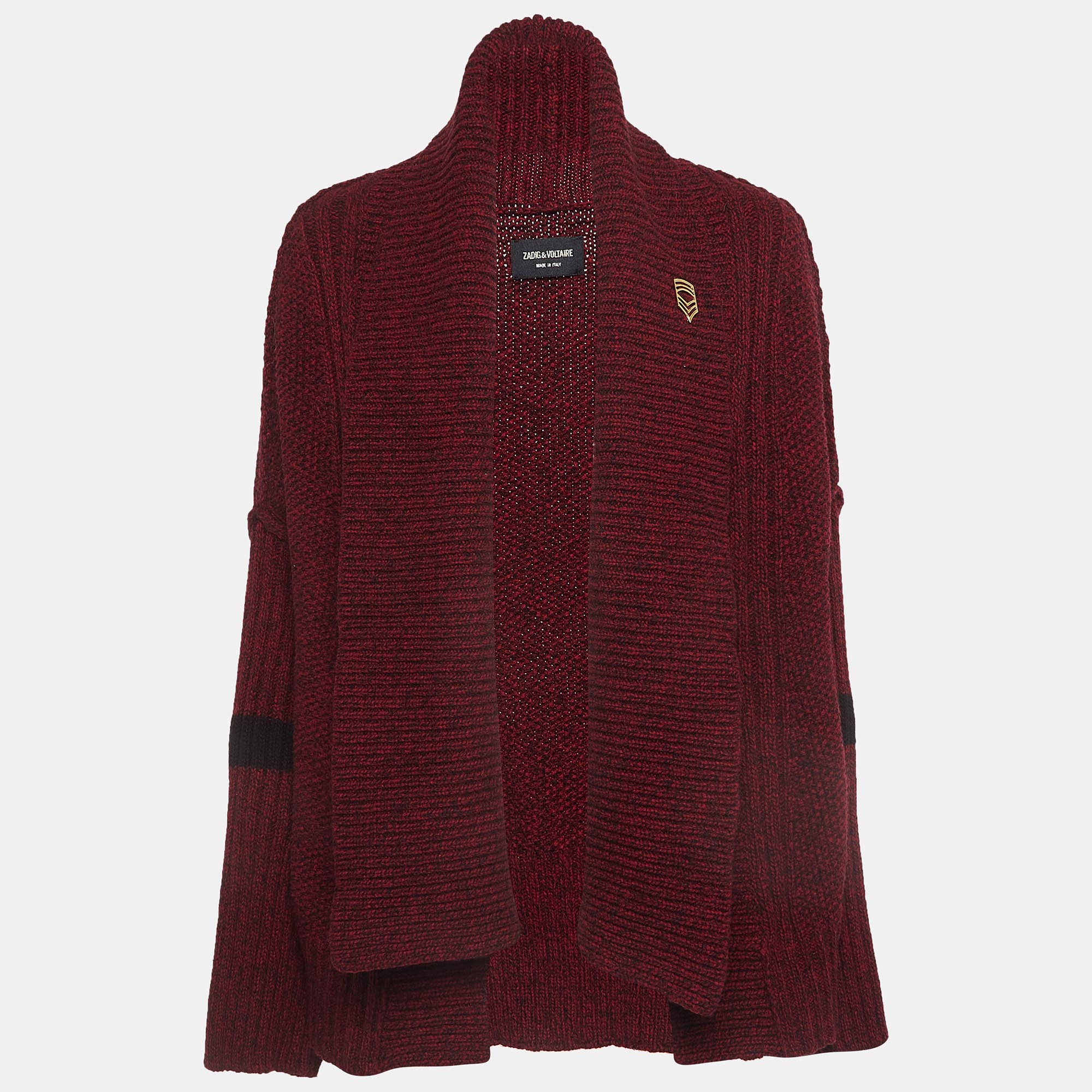 Zadig & Voltaire Burgundy Wool Knit Open Front Cardigan M/L, Sweaters & Cardigans - Luxury Closet catalog