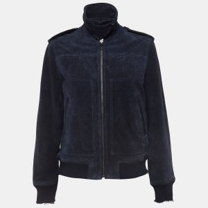 Zadig & Voltaire Navy Blue Suede Zip Front Jacket M, Coats & Jackets - Luxury Closet catalog