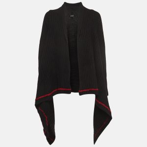 Zadig & Voltaire Black Knit Open Front Asymmetrical Cardigan One Size, Sweaters & Cardigans - Luxury Closet catalog