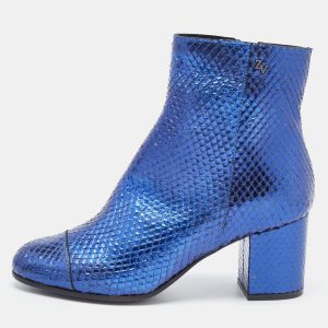 Zadig & Voltaire Blue Python Ankle Boots Size 36, Boots - Luxury Closet catalog