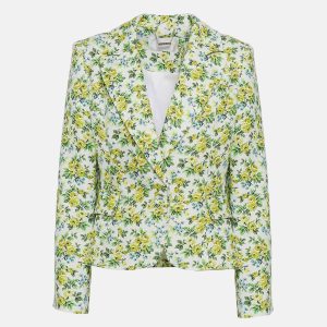 Zimmermann White Floral Print Linen Fitted Blazer XS (SIZE 0), Coats & Jackets - Luxury Closet catalog