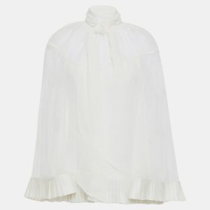 Zimmermann White Dotted Chiffon Blouse L, Shirts & Tops - Luxury Closet catalog