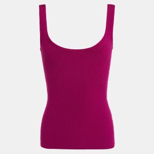 Zimmermann Pink Ribbed Knit Tank Top M (SIZE 2), Shirts & Tops - Luxury Closet catalog