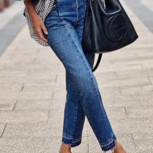Plain Regular Fit Denim Casual Jeans, Jeans, color:Blue|size:XXL, Stylewe