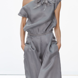 Elegant Loose  Asymmetrical Short Sleeve Plain Shirt, Blouses and Shirts, color:Gray|size:XXL, Stylewe