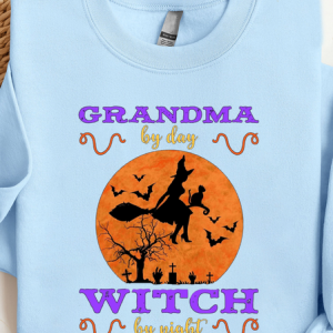 Halloween Witch Casual Crew Neck Text Letters Sweatshirt, Sweaters, color:Blue|size:XXL, catalog Noracora shop