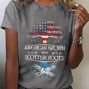 Crew Neck Casual Loose T-Shirt, T-shirts, Lilicloth.com