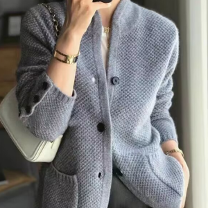 Women's Spring/Fall Outerwear Casual Jersey Plain Long Sleeve Jacket, JustFashionNow Jackets, color:Gray|size:XXL,