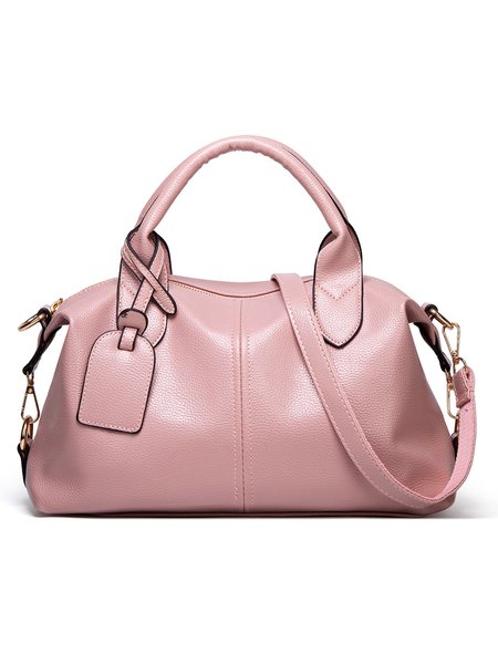 Minimalist Commuter Tote Bag Large Capacity Crossbody Bag with Pendant, Bags, color:Pink|size:One-size, Stylewe