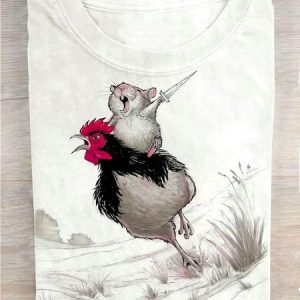 Casual Turkey Crew Neck Long Sleeve T-shirt, T-shirts, color:White|size:XXL, catalog Noracora shop
