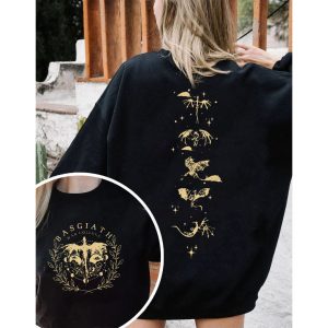 Vintage Basgiath War College 2 Sides Sweatshirt, women tops, COTOSEN