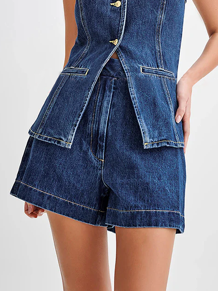 Loose Micro-Elasticity Urban Denim Shorts, Denim Shorts, color:Denim Blue|size:XXL, Stylewe