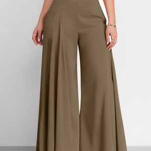 Casual Plain Long Pant, Pants, color:Camel|size:3XL, catalog Noracora shop