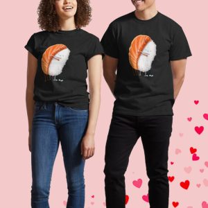 Valentine's Day Sushi Hug Classic Women's Classic T-Shirt, women tops, COTOSEN