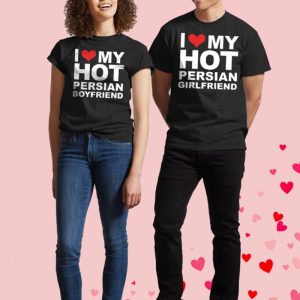 Valentine's Day I Love Hot My Boyfriend Women's Classic T-Shirt, women tops, COTOSEN