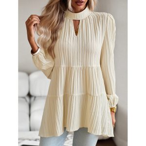 Women's Elegant Lantern Sleeve Top Shirt Blouses, women tops, COTOSEN