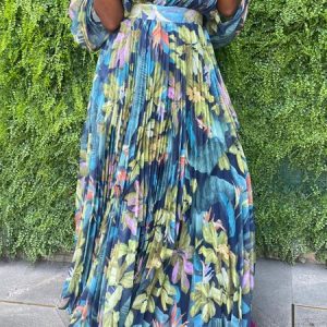 Regular Fit Elegant Floral Maxi Skirt, Skirts, color:As Picture|size:XXL, Stylewe