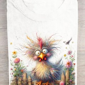 Casual Turkey Loose Crew Neck T-Shirt, T-shirts, Lilicloth.com