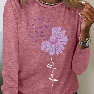 Alzheimer Fighter T-Shirt Long Sleeve Shirt, Long sleeves, Lilicloth.com