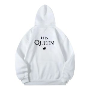 Women's "His Queen" Oversize Couple Sweatshirt, women tops,  COTOSEN