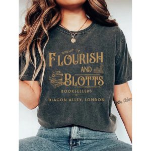 Flourish And Blotts Tshirt, women tops, COTOSEN