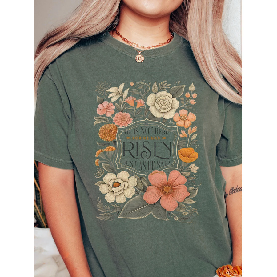 He Is Not Here For He Has Risen Shirt, women tops, COTOSEN