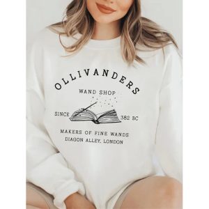 Ollivanders Wand Shop Wizard Book Shop Sweatshirt, women tops, COTOSEN