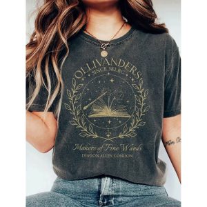 Ollivanders Wand Shop Tshirt, women tops, COTOSEN