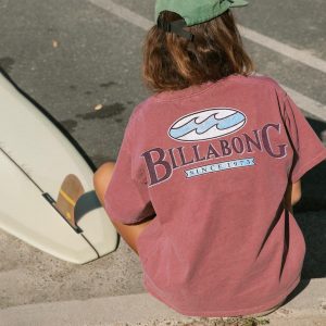 Relaxed Vintage Print Surf T-Shirt, women tops,  COTOSEN