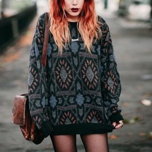Women's Vintage Sweater, women tops, COTOSEN