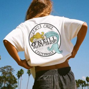 Vintage O'NEILL Surf Print T-shirt, women tops,  COTOSEN